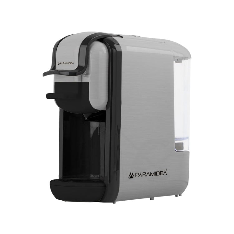 PYRAMIDEA Macchina per Caffè  3 in 1 Compatibile Nespresso Dolcegusto e Cialde Bevande Fredde da 0,6L Silver