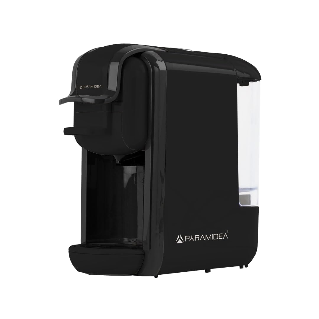PYRAMIDEA Macchina per Caffè  3 in 1 Compatibile Nespresso Dolcegusto e Cialde Bevande Fredde da 0,6L Nero