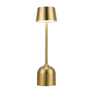 PYRAMIDEA Lampada Oro da Tavolo Senza Fili Ricaricabile con Presa USB, 3 Luci Led Diversa Intensità LRP10G