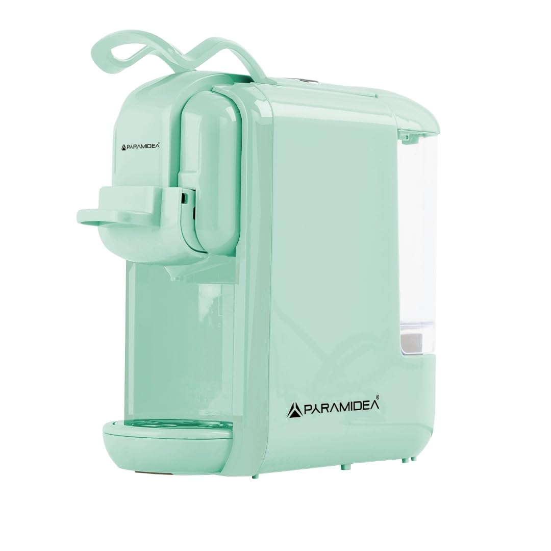 PYRAMIDEA Macchina per Caffè  3 in 1 Compatibile Nespresso Dolcegusto e Cialde Bevande Fredde da 0,6L Verde