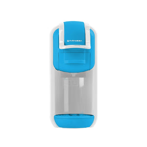 PYRAMIDEA Macchina per Caffè  3 in 1 Compatibile Nespresso Dolcegusto e Cialde Bevande Fredde da 0,6L Azzura e Bianca