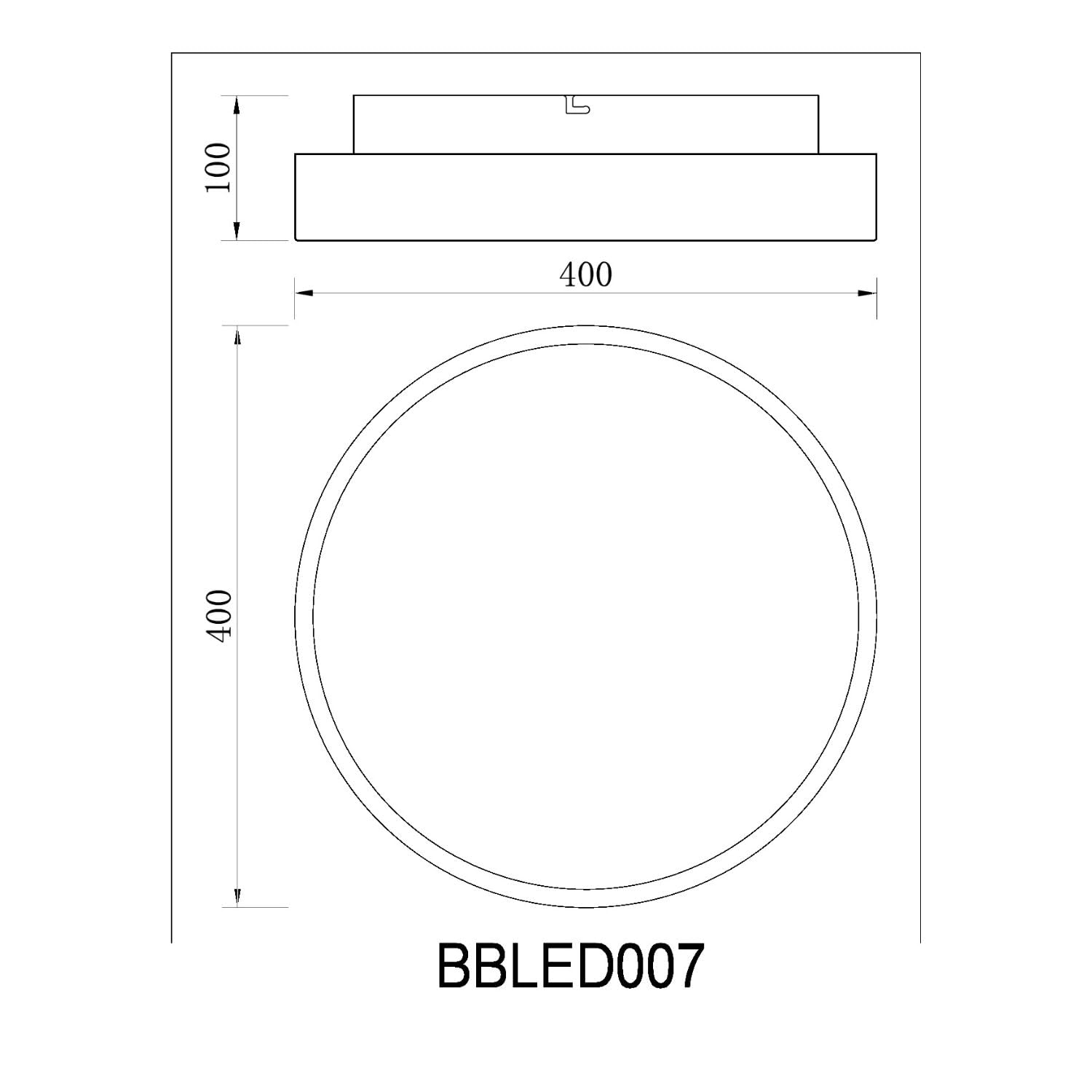 BUYBUY Lampadario LED 40W, Telecomando 2.4G, Luce Regolabile 1500lm BBLED007