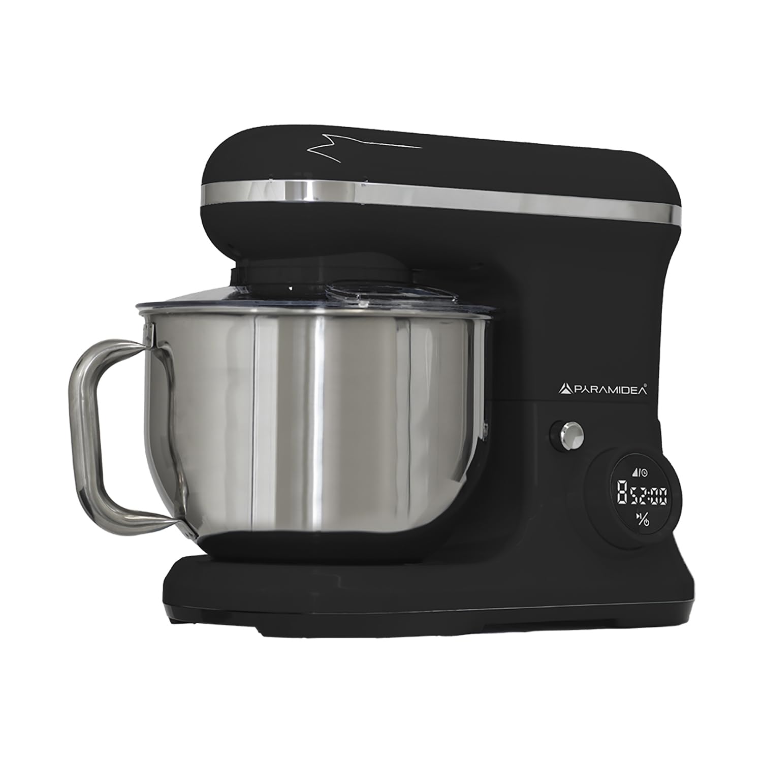 PYRAMIDEA Impastatrice con Display Digitale  8 velocità Testa Sollevabile 1200W con Funzione Pulse Capienza 5,2L Colore Nero IP5200B