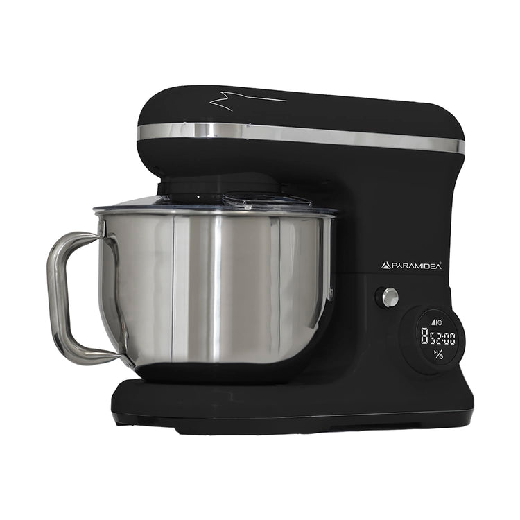 PYRAMIDEA Impastatrice con Display Digitale  8 velocità Testa Sollevabile 1200W con Funzione Pulse Capienza 5,2L Colore Nero IP5200B