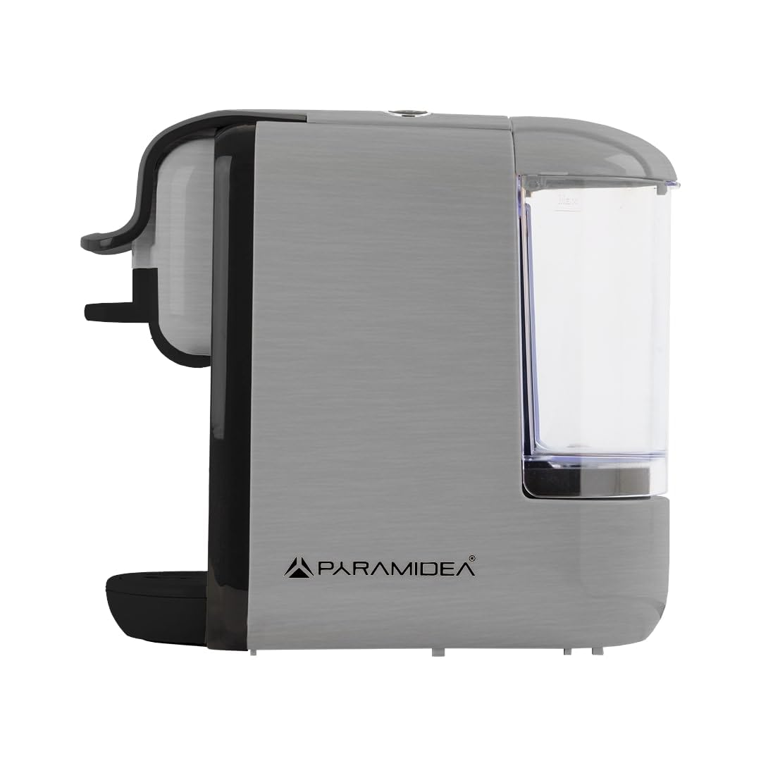 PYRAMIDEA Macchina per Caffè  3 in 1 Compatibile Nespresso Dolcegusto e Cialde Bevande Fredde da 0,6L Silver