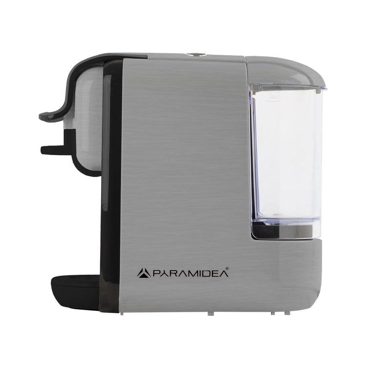 PYRAMIDEA Macchina per Caffè  3 in 1 Compatibile Nespresso Dolcegusto e Cialde Bevande Fredde da 0,6L Silver