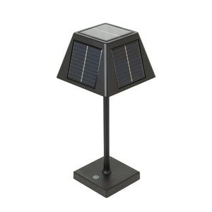 PYRAMIDEA Lampada a LED da Tavolo con 5 Pannelli Solari Colore Nero LPS10B