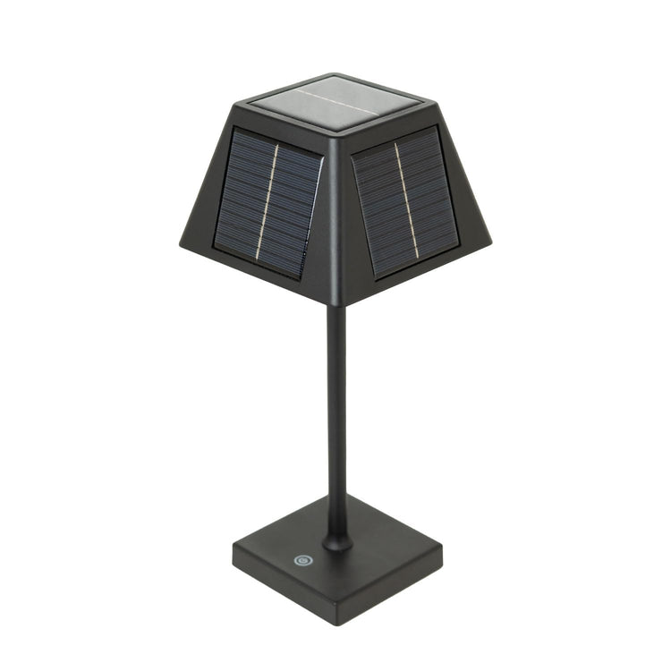 PYRAMIDEA Lampada a LED da Tavolo con 5 Pannelli Solari Colore Nero LPS10B