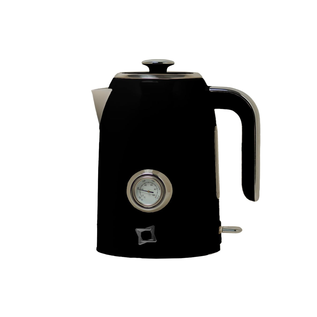 FIRST CLASS BOLLITORE Nero Stile Vintage con Corpo in Acciaio