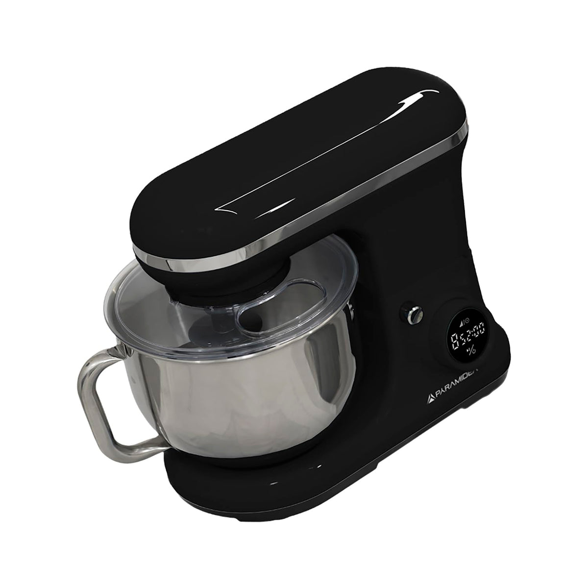 PYRAMIDEA Impastatrice con Display Digitale  8 velocità Testa Sollevabile 1200W con Funzione Pulse Capienza 5,2L Colore Nero IP5200B