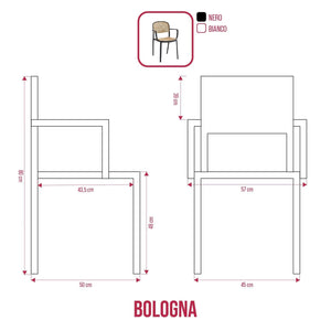 BUYBUY Sedia Arredamento da Interno Bologna Colore Nero BLG001B