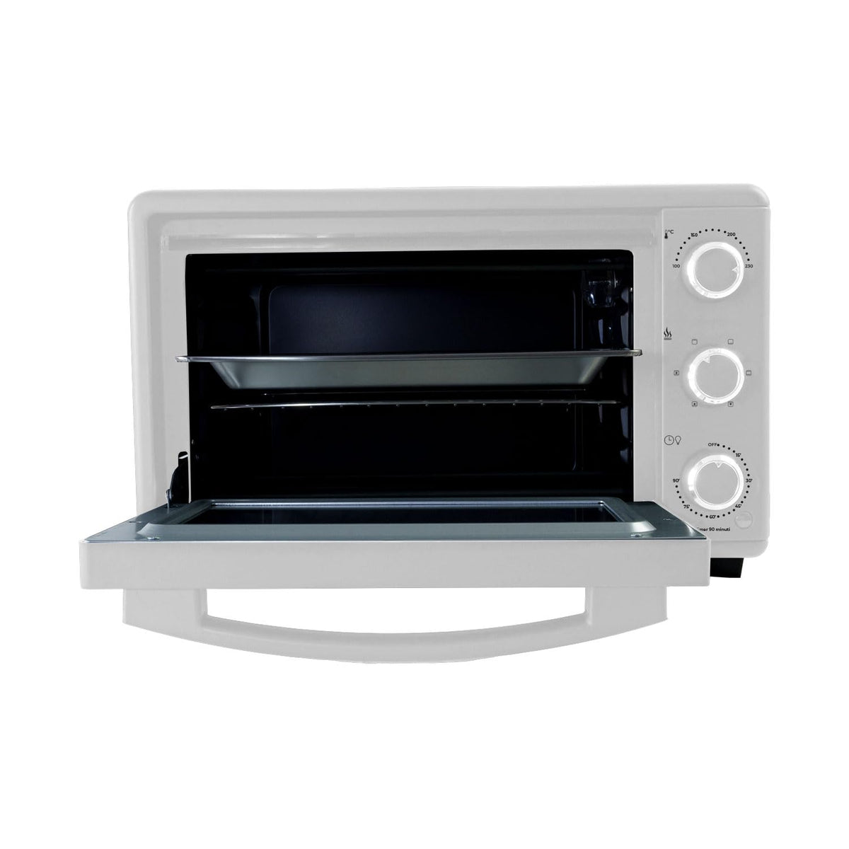 PYRAMIDEA Forno Elettrico Ventilato Capacità 28 Litri 1500W con Timer Colore Bianco