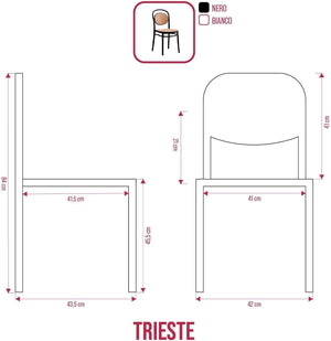 BUYBUY KIT 4 SEDIE TRIESTE NERE