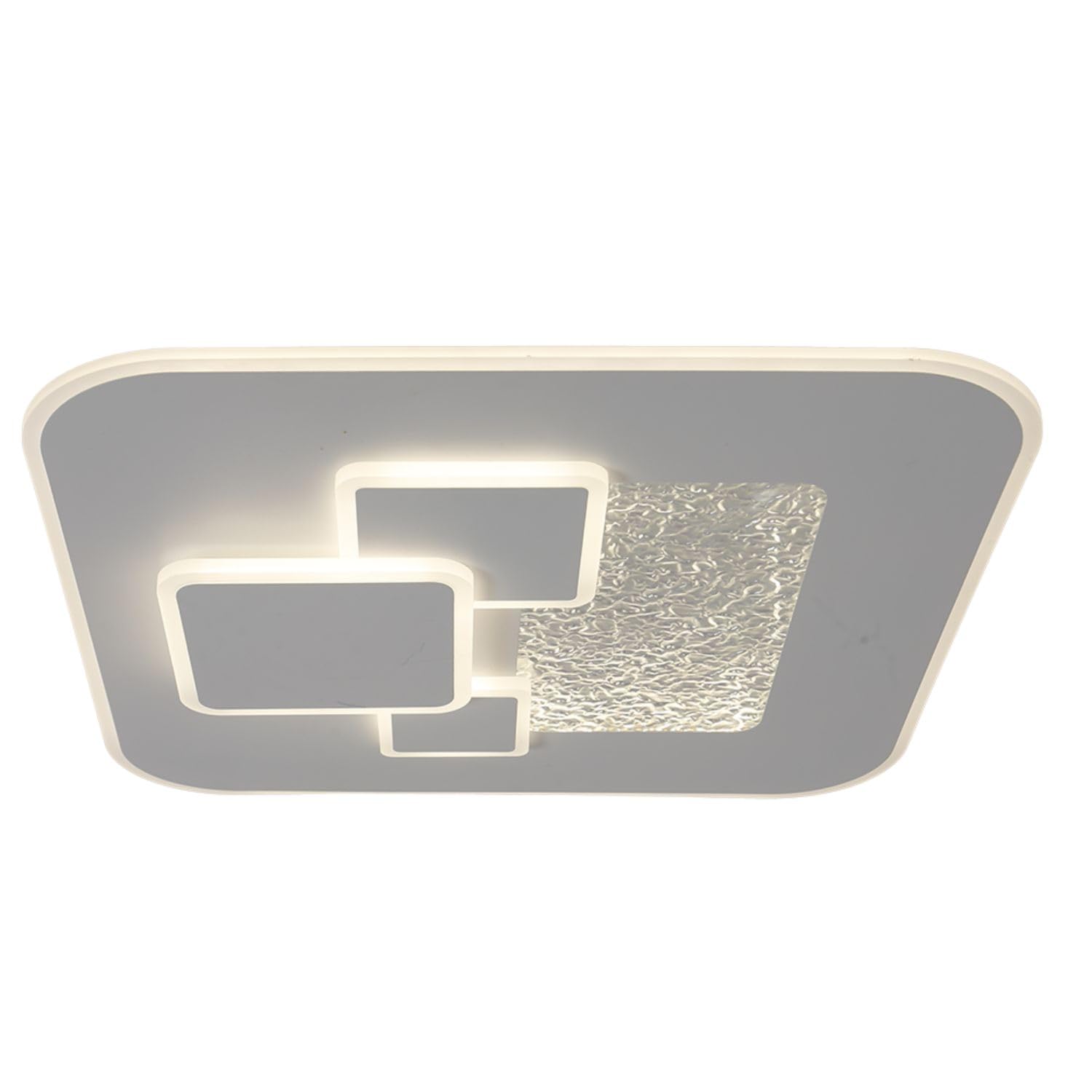 BUYBUY Lampadario LED 60W, Telecomando 2.4G, Luce Regolabile 2200lm BBLED002