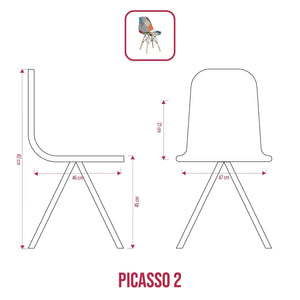 BUYBUY KIT 4 SEDIE PICASSO 02 IN PATCHWORK