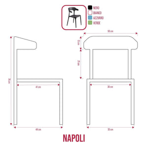 BUYBUY KIT 4 SEDIE NAPOLI VERDE