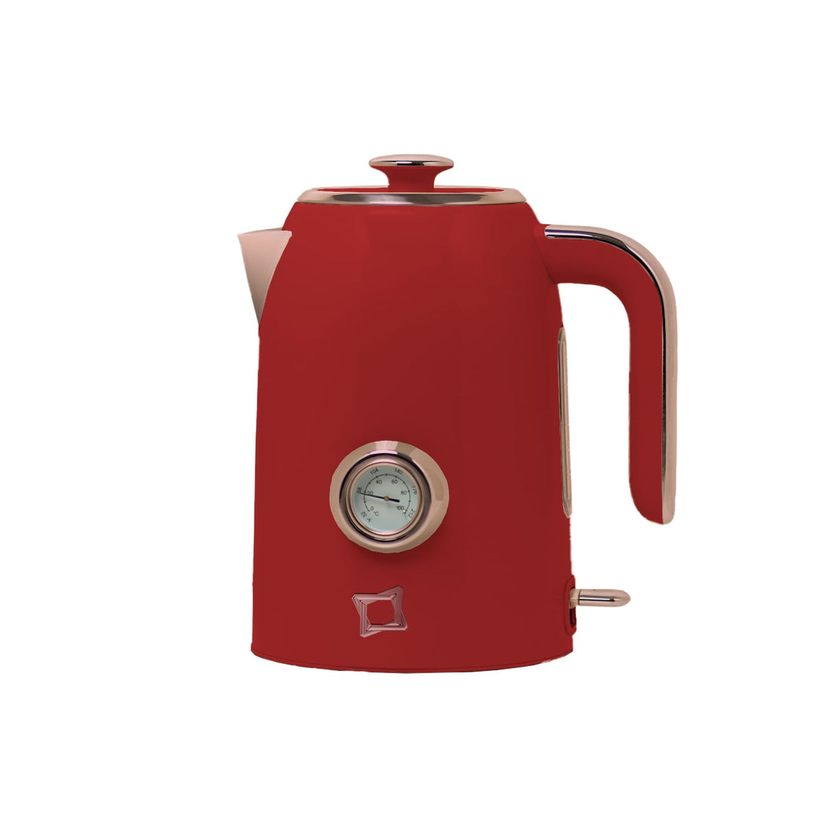 FIRST CLASS BOLLITORE Rosso Stile Vintage con Corpo in Acciaio
