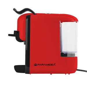 PYRAMIDEA Macchina per Caffè  3 in 1 Compatibile Nespresso Dolcegusto e Cialde Bevande Fredde da 0,6L Rosso