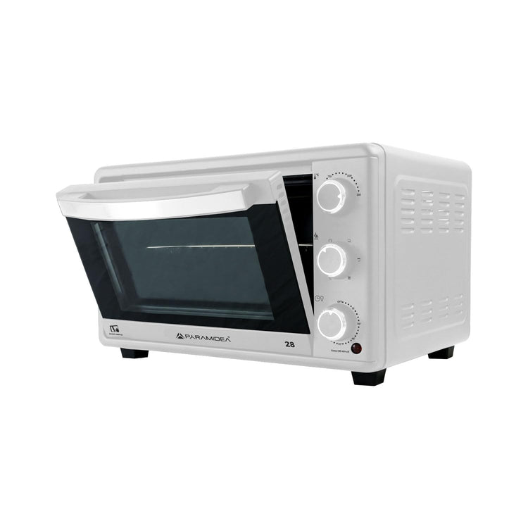 PYRAMIDEA Forno Elettrico Ventilato Capacità 28 Litri 1500W con Timer Colore Bianco