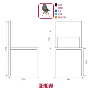 BUYBUY KIT 4 SEDIE GENOVA VERDE