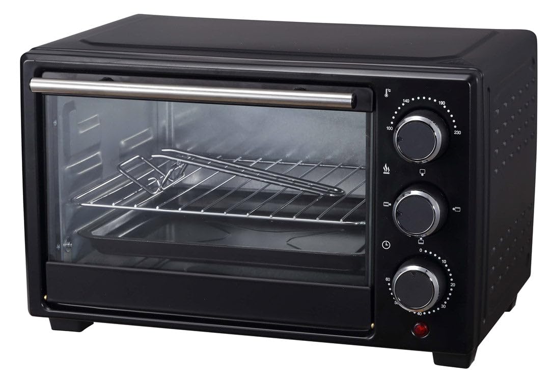 PYRAMIDEA Forno Elettrico Capacità 20 Litri 1300W con Timer Colore Nero