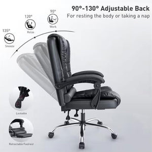 buybuy Sedia da Ufficio Professionale Colore Nero con Schienale Reclinabile OC14B