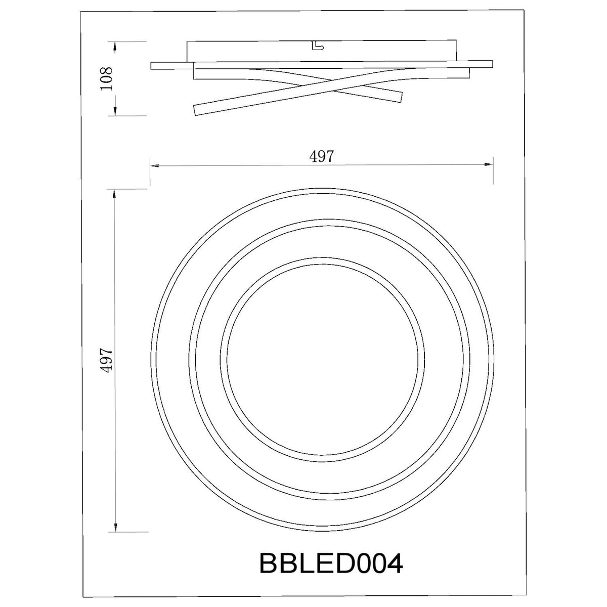 BUYBUY Lampadario LED 70W, Telecomando 2.4G, Luce Regolabile 5400lm BBLED004