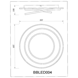BUYBUY Lampadario LED 70W, Telecomando 2.4G, Luce Regolabile 5400lm BBLED004