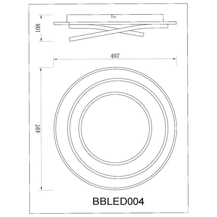BUYBUY Lampadario LED 70W, Telecomando 2.4G, Luce Regolabile 5400lm BBLED004