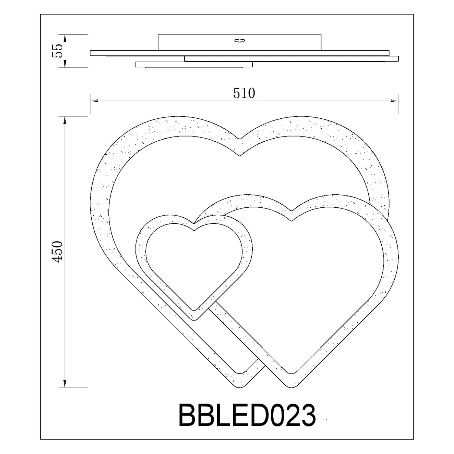 BUYBUY Lampadario LED 74W, Telecomando 2.4G, Luce Regolabile 4600lm BBLED023