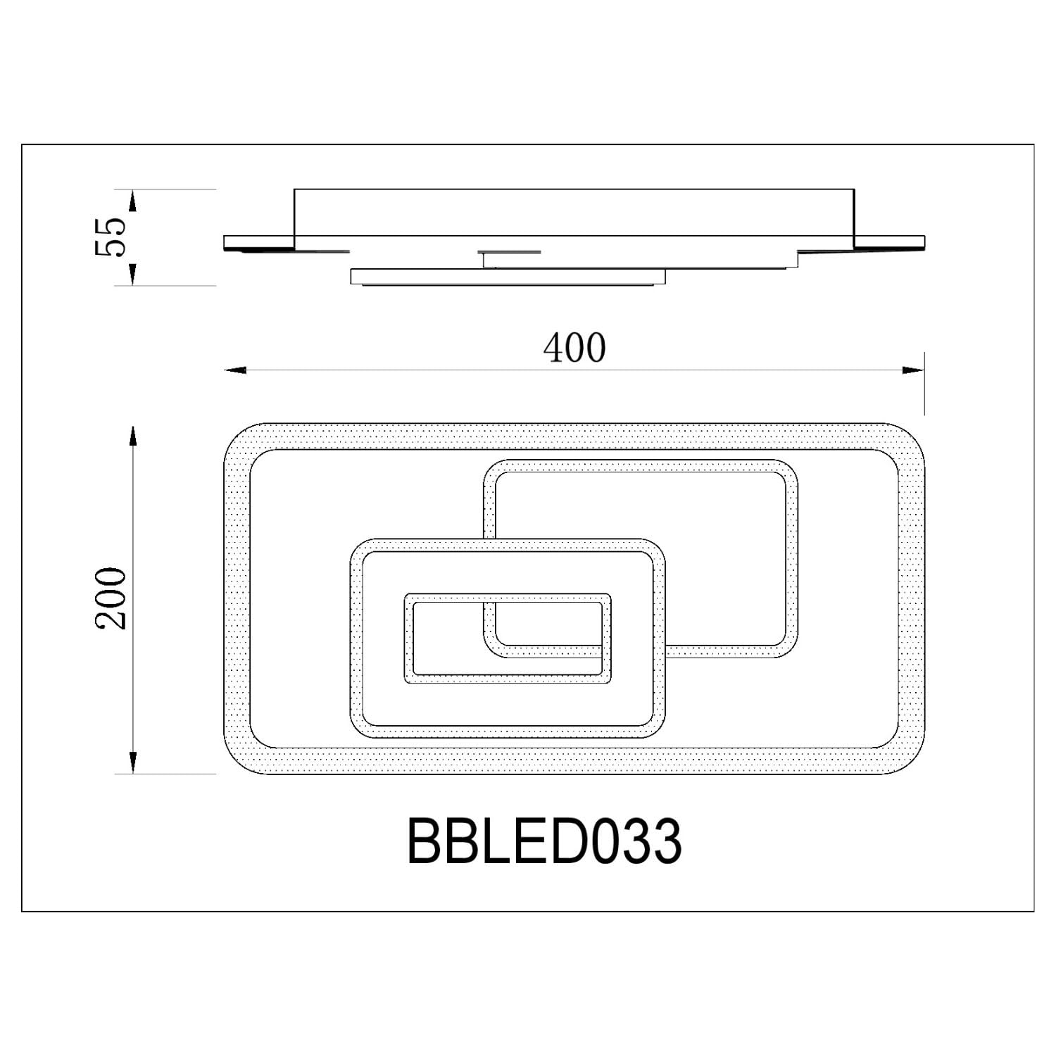 BUYBUY Lampadario LED 45W, Telecomando 2.4G, Luce Regolabile 4000lm BBLED033