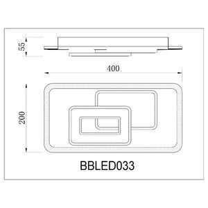 BUYBUY Lampadario LED 45W, Telecomando 2.4G, Luce Regolabile 4000lm BBLED033