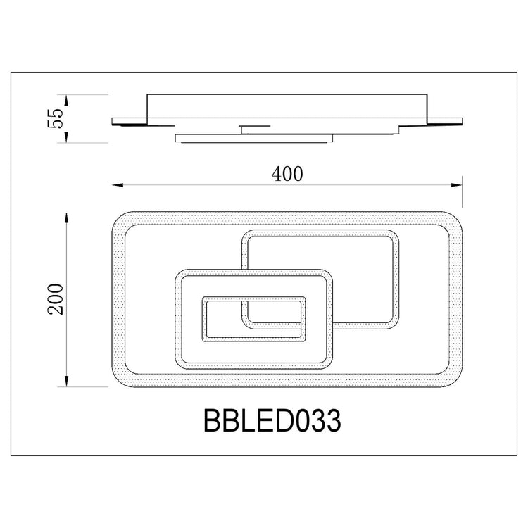 BUYBUY Lampadario LED 45W, Telecomando 2.4G, Luce Regolabile 4000lm BBLED033