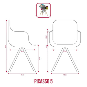 BUYBUY KIT 4 POLTRONCINE PICASSO 05 IN PATCHWORK