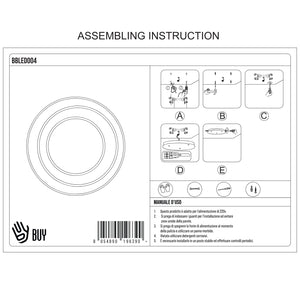 BUYBUY Lampadario LED 70W, Telecomando 2.4G, Luce Regolabile 5400lm BBLED004