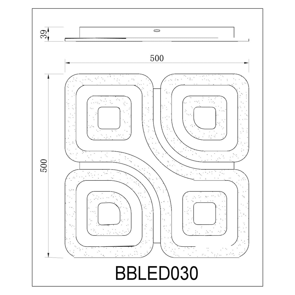 BUYBUY Lampadario LED 95W, Telecomando 2.4G, Luce Regolabile 6400lm BBLED030