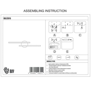 BUYBUY Lampadario LED 14W,  Luce Regolabile 1000lm BBLED016