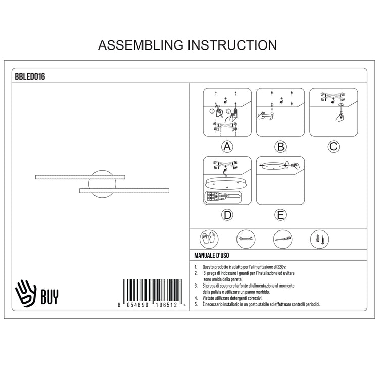 BUYBUY Lampadario LED 14W,  Luce Regolabile 1000lm BBLED016