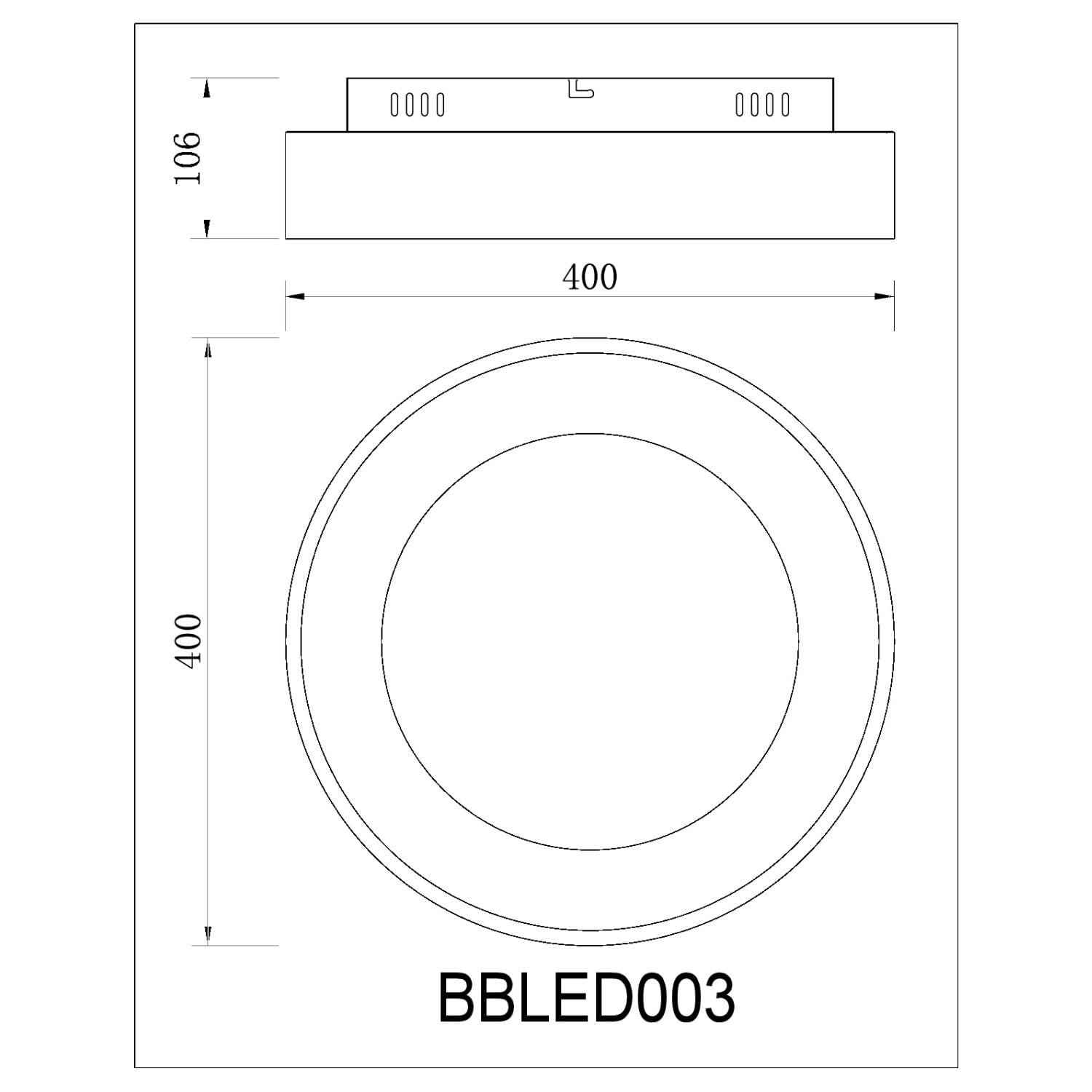 BUYBUY Lampadario LED 26W, Telecomando 2.4G, Luce Regolabile 2000lm BBLED003