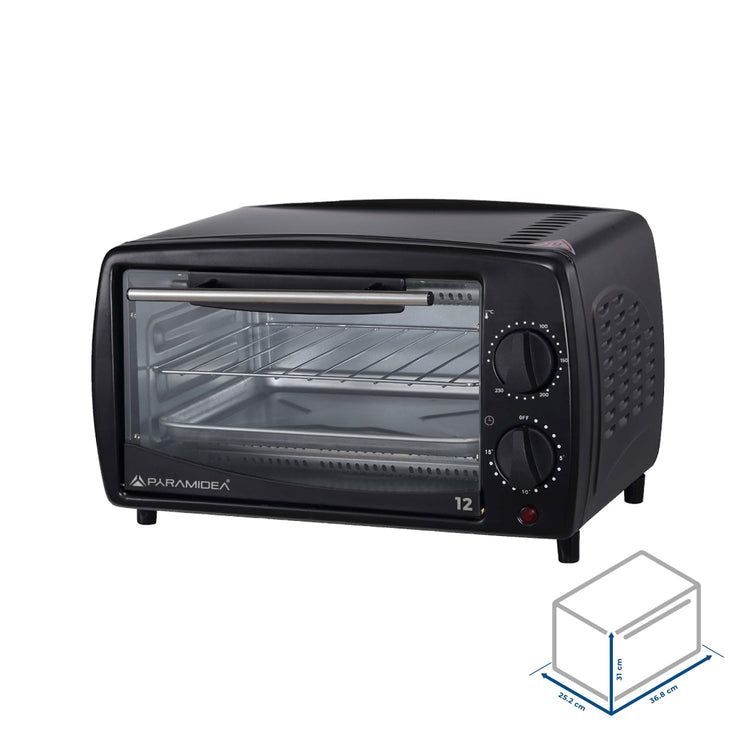 PYRAMIDEA Forno Elettrico Capacità 12 Litri 650 Watt con Timer Colore Bianco