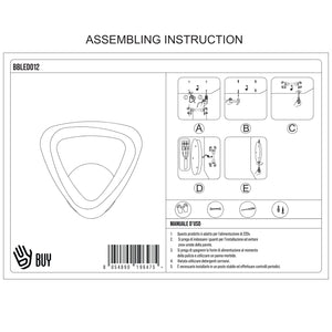 BUYBUY Lampadario LED 12W, Luce Regolabile 1300lm BBLED012