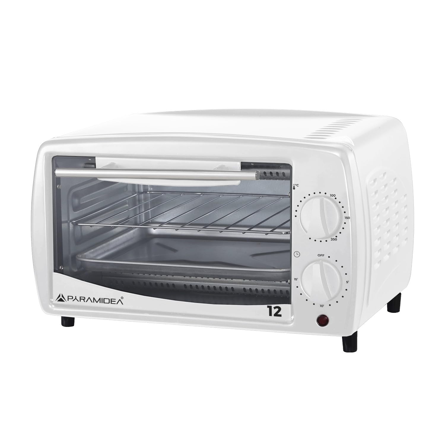 PYRAMIDEA Forno Elettrico Capacità 12 Litri 650 Watt con Timer Colore Bianco