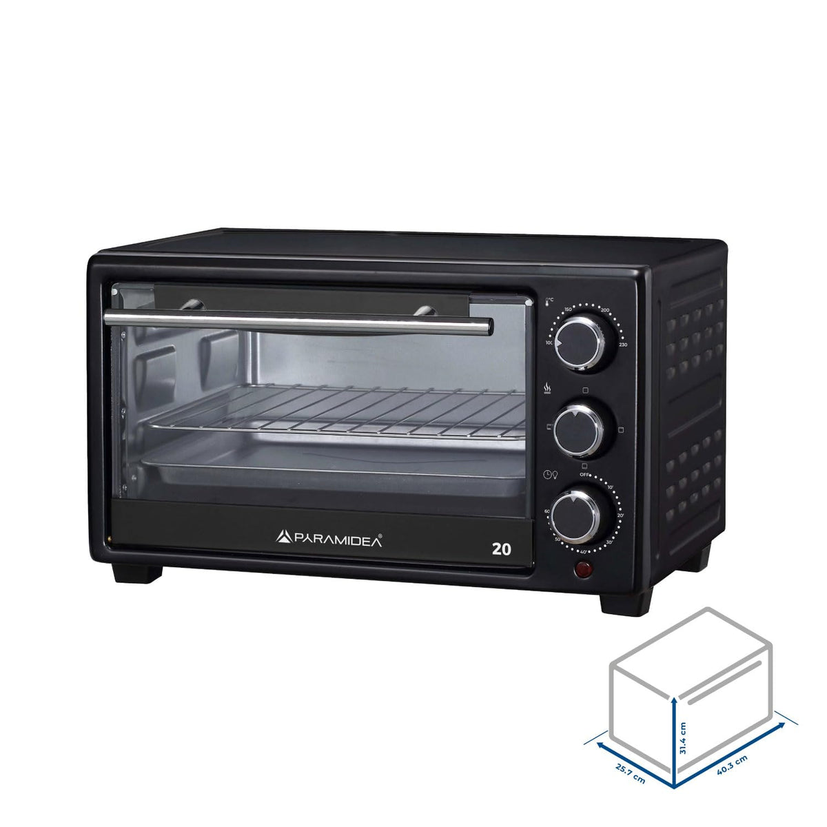 PYRAMIDEA Forno Elettrico 20 L Colore Nero FO2008B