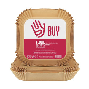 BUYBUY Teglie carta quadrate x friggitrici aria confezione da 1000 pezzi TGC001Q