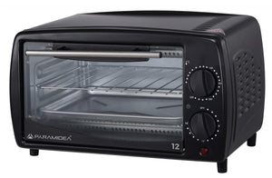 PYRAMIDEA Forno Elettrico Capacità 12 Litri 650 Watt con Timer Colore Nero