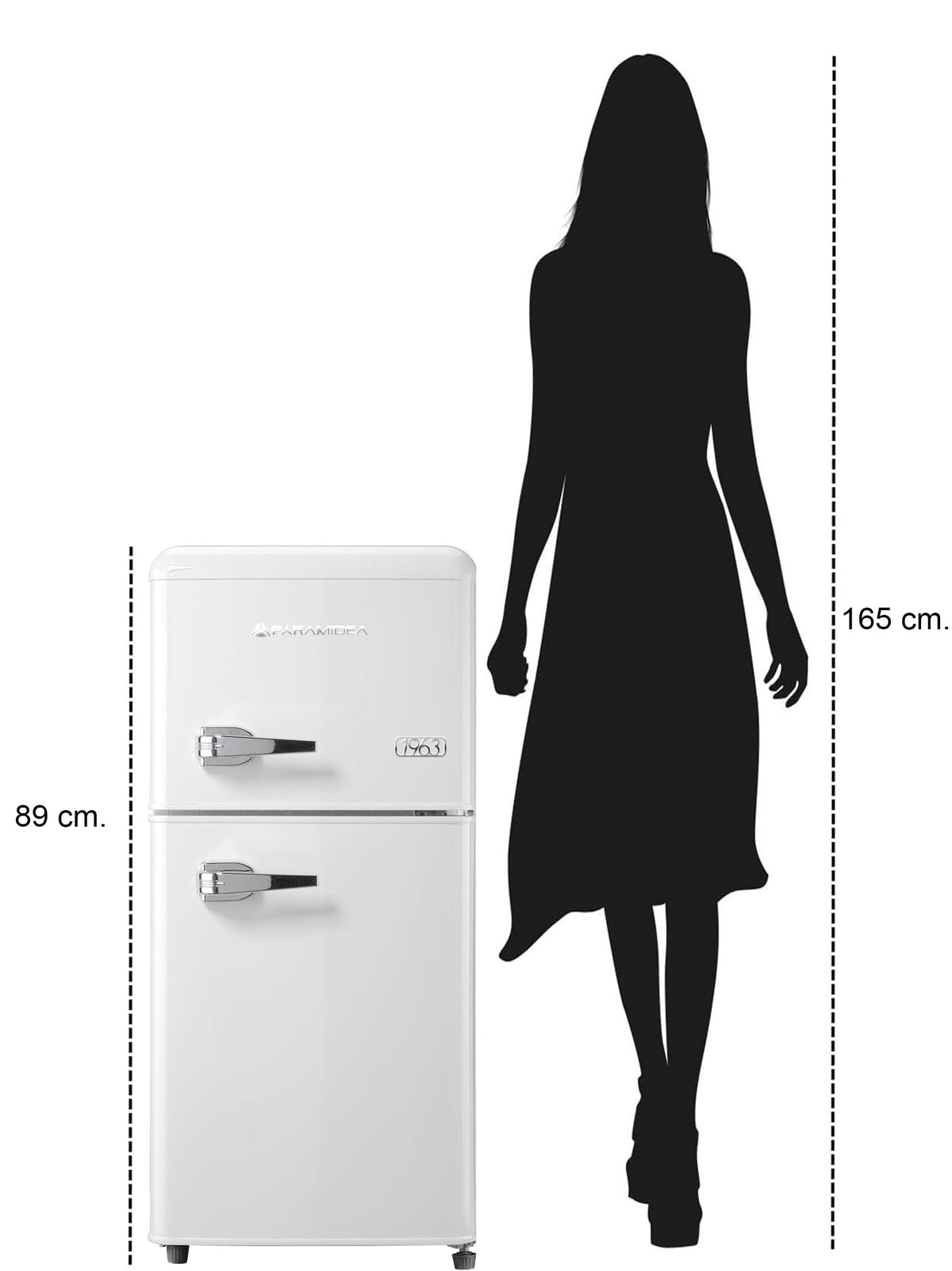 Pyramidea Frigo Retrò 100 litri lordi Color Bianco MAMBO105W