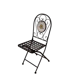 BUYBUY Kit 4 Sedie e Tavolo Rotondo in Ferro Battuto Mosaiko MOKIT022