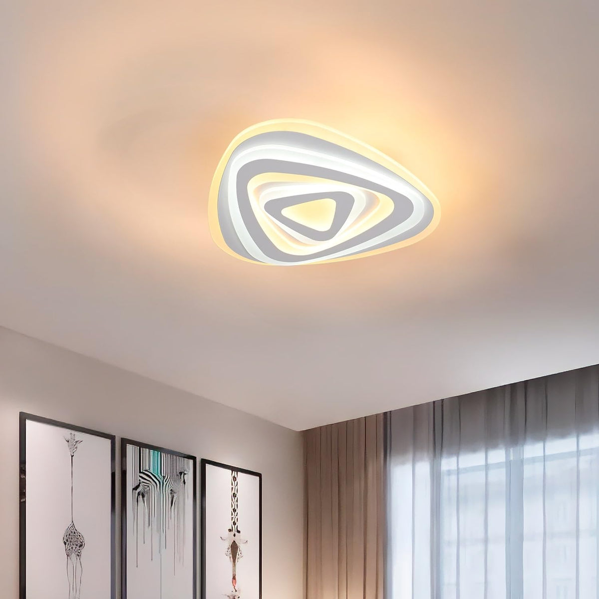 BUYBUY Lampadario LED 90W, Telecomando 2.4G, Luce Regolabile 6300lm BBLED020