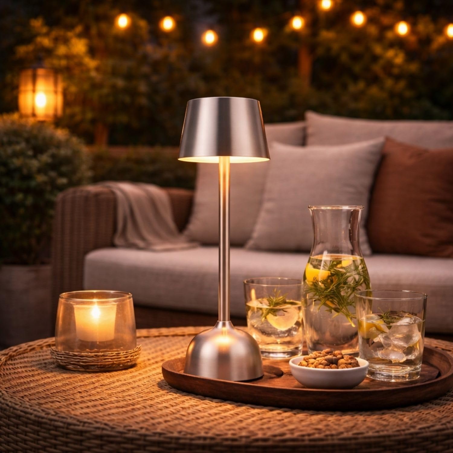 Pyramidea Kit 2 Lampade da Tavolo Colore Silver LRP10S