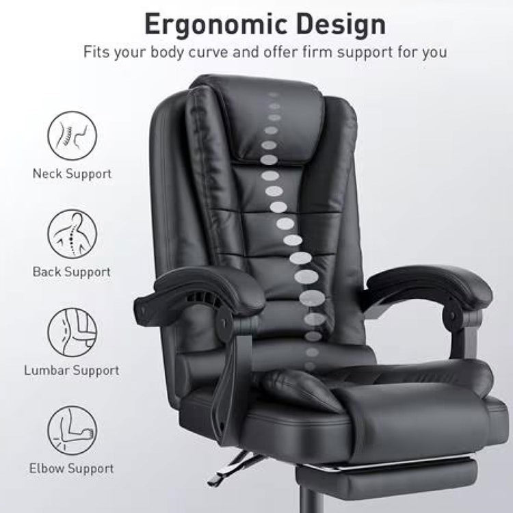 buybuy Sedia da Ufficio Professionale Colore Nero con Schienale Reclinabile OC14B